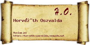Horváth Oszvalda névjegykártya